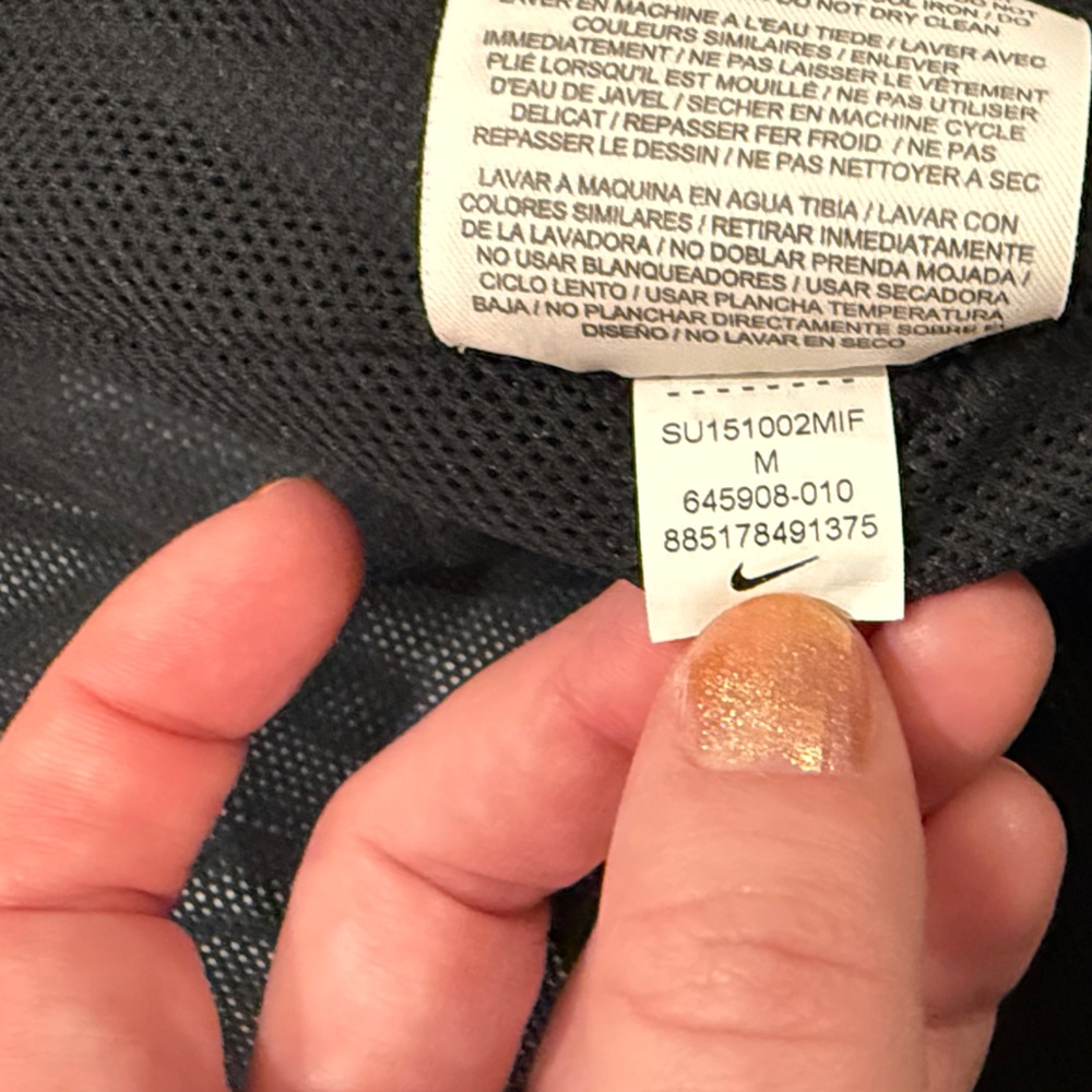 Nike Football Black Removable Hooded Jacket Youth Sz M - Picture 3 of 5